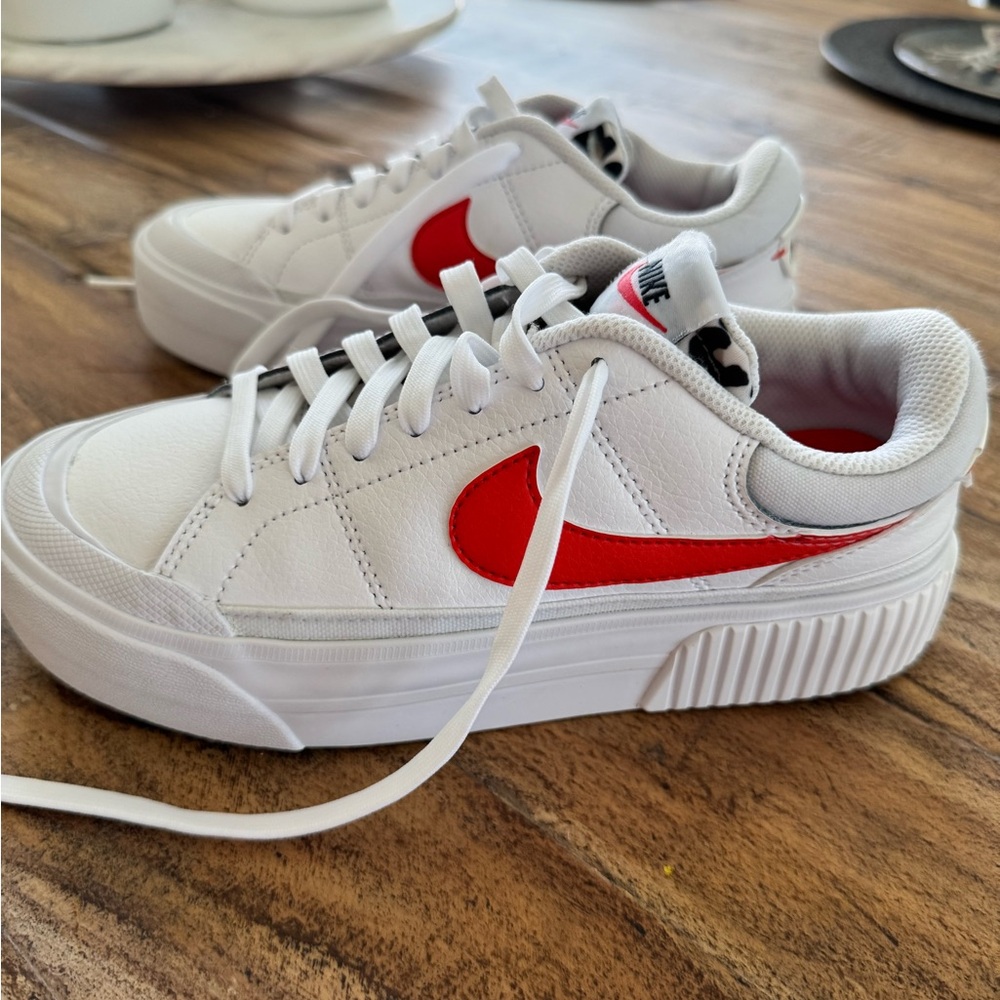 Nike Red and White Casual Sneakers